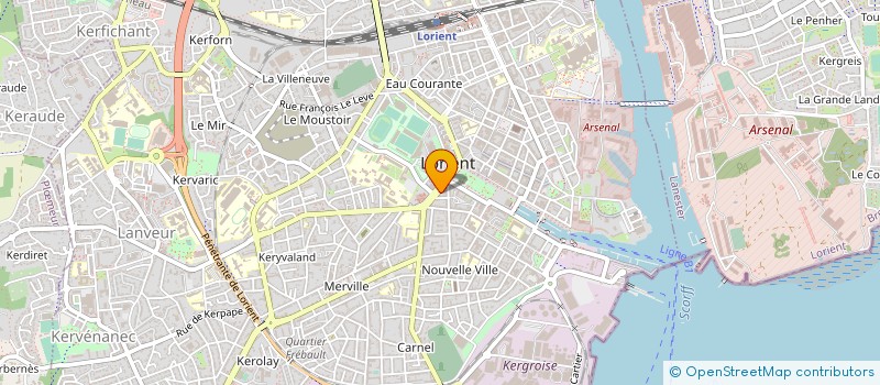 localisation de l'entreprise PRESSING N 1 SARL à LORIENT