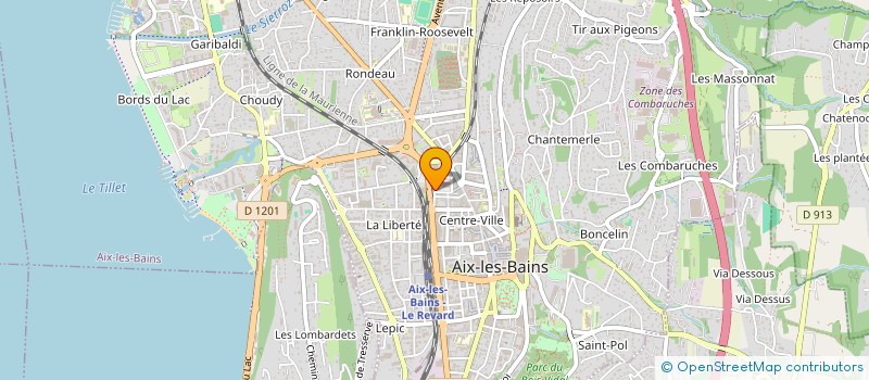 localisation de l'entreprise PRESSING PLUS à AIX-LES-BAINS