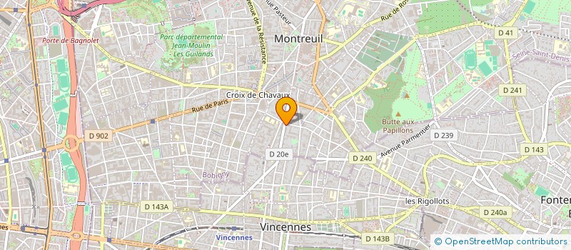 localisation de l'entreprise PRESSING RETOUCHE DU PRESIDENT à MONTREUIL