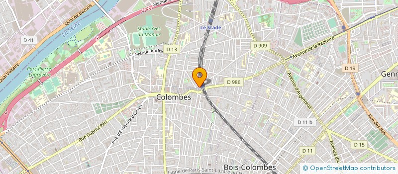 localisation de l'entreprise PRESSING SAINT LAZARE à COLOMBES