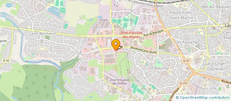 localisation de l'entreprise PRESSING SB MANCEAU  SAINT-BERTHEVIN