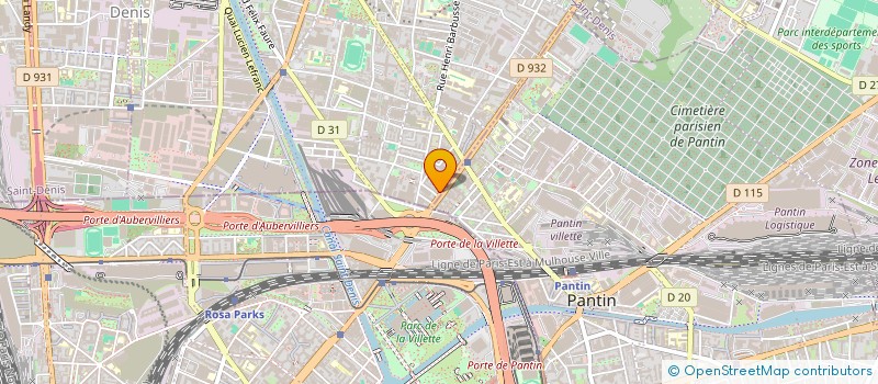 localisation de l'entreprise PRESSING UNION à AUBERVILLIERS