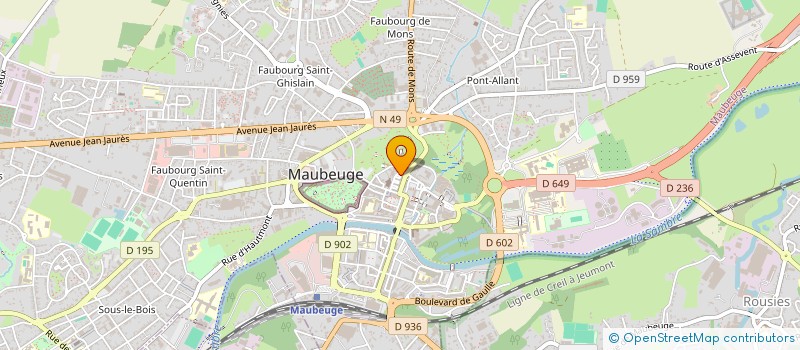 localisation de l'entreprise PRESSING VAUBAN à MAUBEUGE