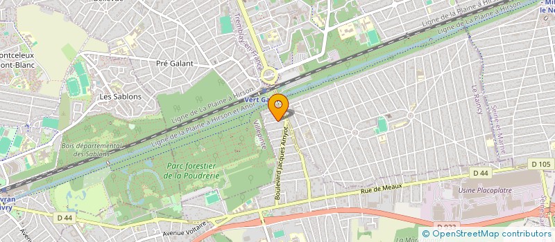 localisation de l'entreprise PRESSURE TRACK  VAUJOURS