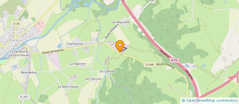 localisation de l'entreprise PREST AUTO SERVICES  EBREUIL