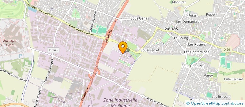 localisation de l'entreprise PREST'INGE CONCEPT à GENAS