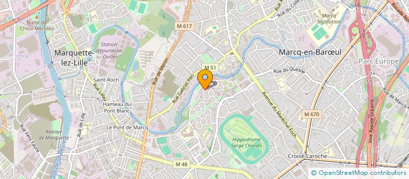 localisation de l'entreprise PRESTA-PAIE à MARCQ-EN-BARŒUL