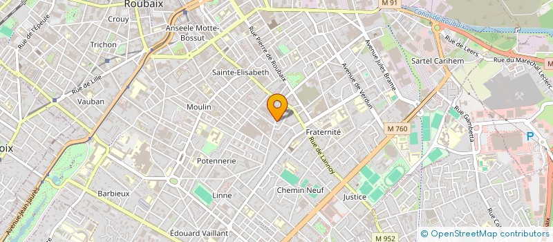 localisation de l'entreprise PRESTA SERVICE à ROUBAIX