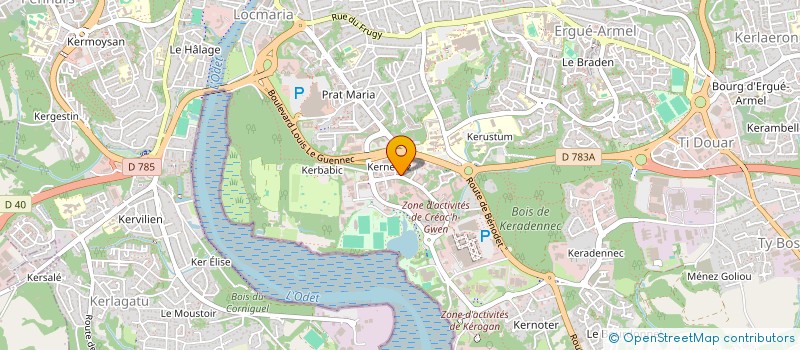 localisation de l'entreprise PRESTA TT 29 à QUIMPER
