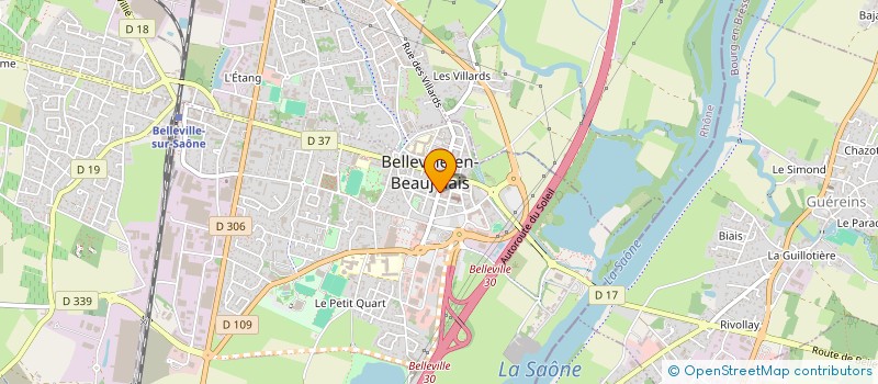 localisation de l'entreprise PRESTAFOOD & COM à BELLEVILLE-EN-BEAUJOLAIS