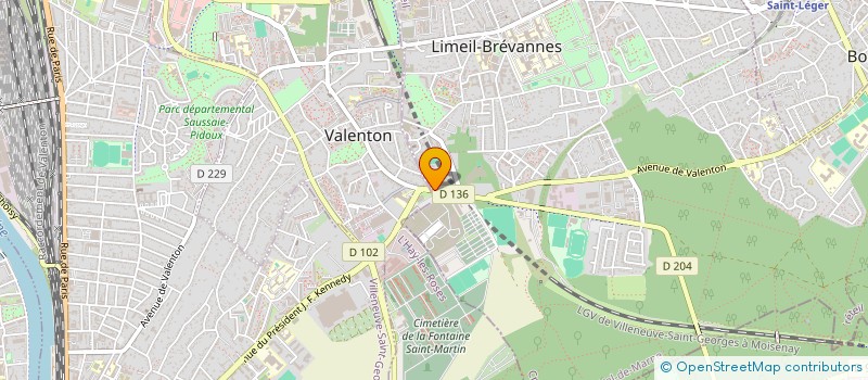 localisation de l'entreprise PRESTAGOM à BOISSY-SAINT-LEGER