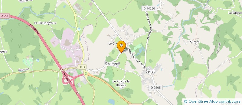 localisation de l'entreprise PRESTAGRI CORREZE à ESPARTIGNAC