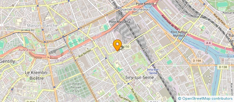 localisation de l'entreprise PRESTALYS à IVRY-SUR-SEINE