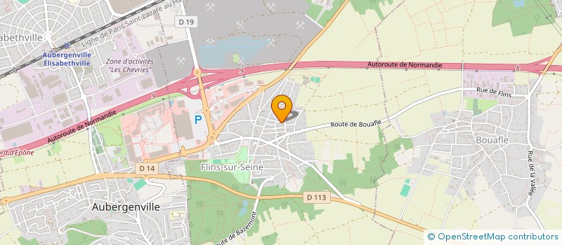 localisation de l'entreprise PRESTASCENE  FLINS-SUR-SEINE