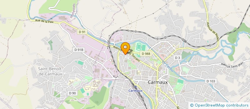 localisation de l'entreprise PRESTASERVICE à CARMAUX