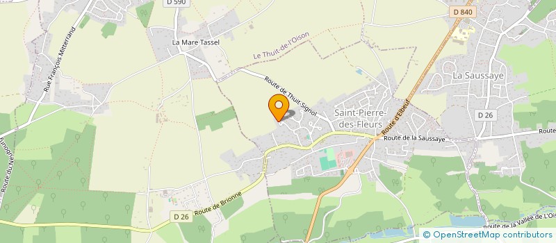 localisation de l'entreprise PRESTASERVICES DE L'OISON  SAINT-PIERRE-DES-FLEURS
