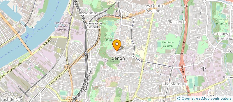 localisation de l'entreprise PRESTAT ACTIV SERV SOLID EMPLOI à CENON