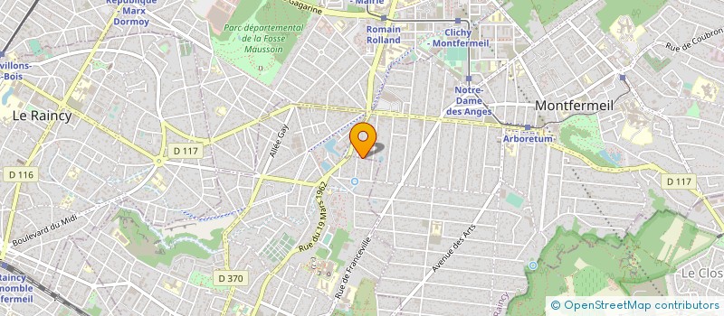 localisation de l'entreprise PRESTAT'NETT à MONTFERMEIL