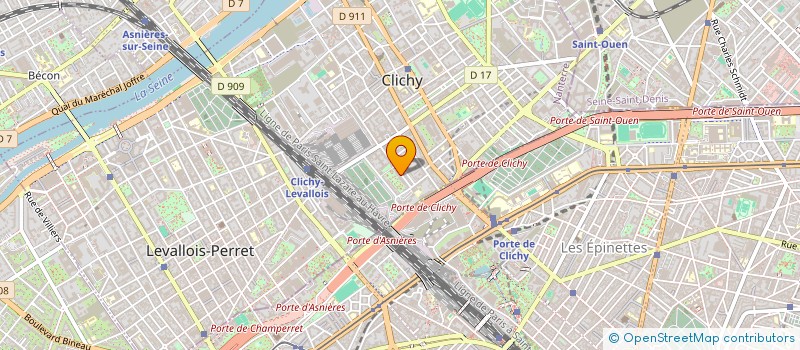 localisation de l'entreprise PRESTATION BUREAUTIQUE APPLIQUEE à CLICHY
