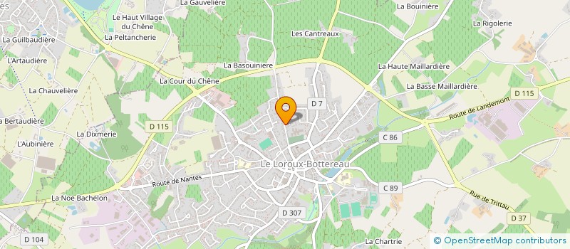 localisation de l'entreprise PRESTATION DE SERVICE 44  LE LOROUX-BOTTEREAU