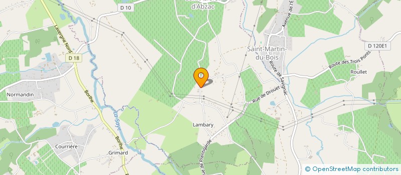 localisation de l'entreprise PRESTATION VITICOLE NOUVELLE AQUITAINE  SAINT-CIERS-D'ABZAC