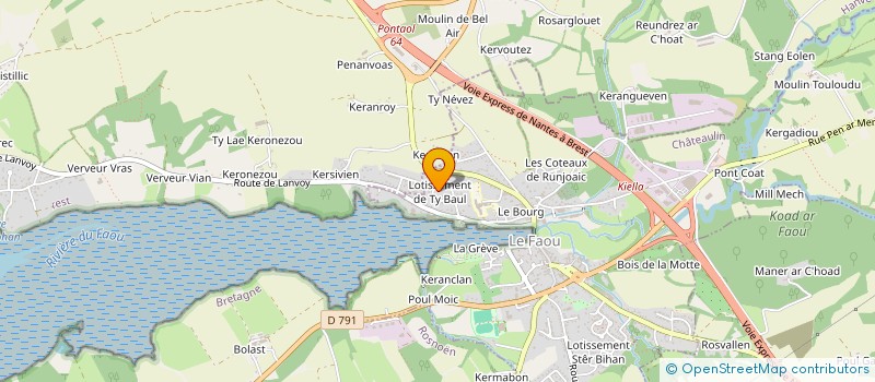 localisation de l'entreprise PRESTATIONS DE SERVICES INFORMATIQUES à LE FAOU
