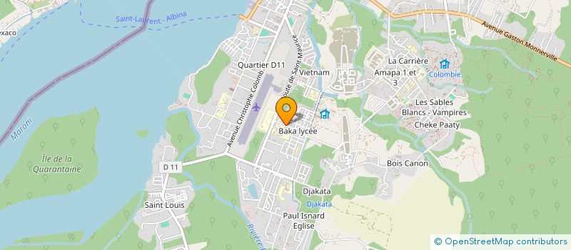 localisation de l'entreprise PRESTATIONS ET INGENIERIES POUR L'INSERTION à SAINT-LAURENT-DU-MARONI