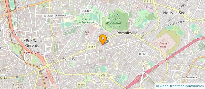 localisation de l'entreprise PRESTATIONS FORMATIONS CONSEILS POUR LES PROFESSIONNELS à LES LILAS