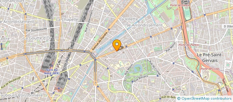localisation de l'entreprise PRESTATIONS TECHNIQUES ET AUDIOVISUEL à PARIS
