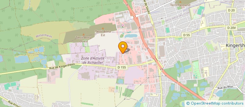 localisation de l'entreprise PRESTI FACADE  KINGERSHEIM