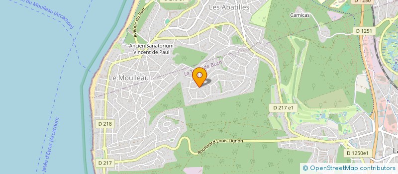 localisation de l'entreprise PRESTI PIERRE à LA TESTE-DE-BUCH