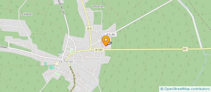 localisation de l'entreprise PRESTIBAT à LE PORGE