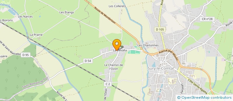 localisation de l'entreprise PRESTIG'ELEC  SURY-LE-COMTAL