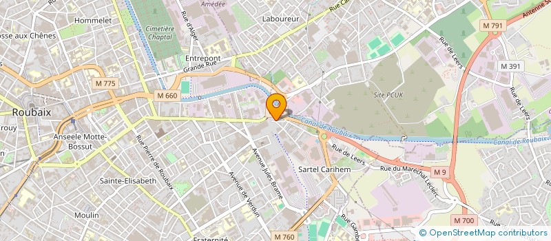 localisation de l'entreprise PRESTIGE AMBULANCE à ROUBAIX