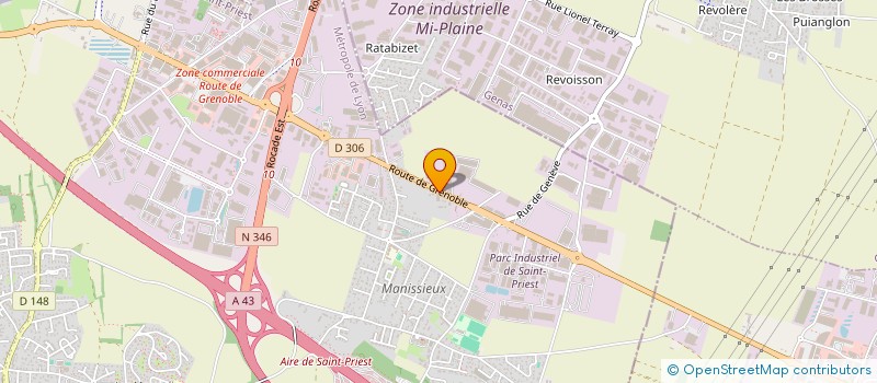 localisation de l'entreprise PRESTIGE AUTO 69  SAINT-PRIEST