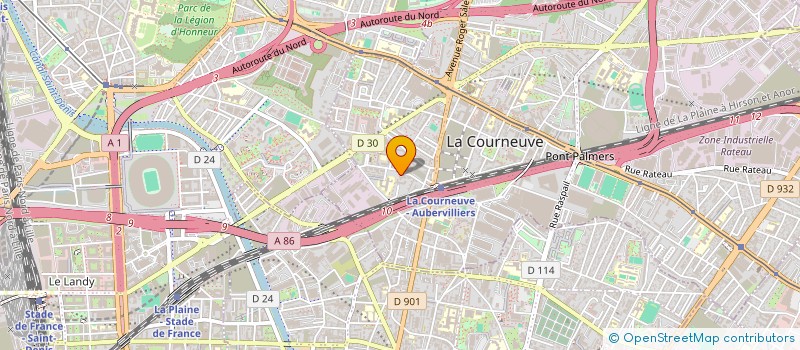 localisation de l'entreprise PRESTIGE BOIS à LA COURNEUVE