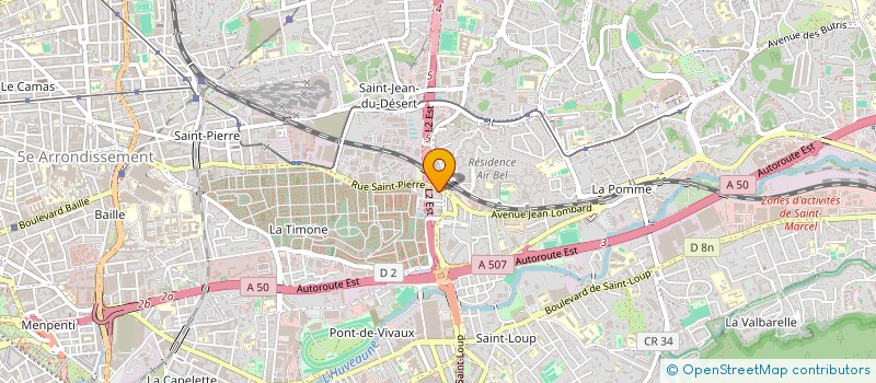 localisation de l'entreprise PRESTIGE CARS MEDITERRANEE à MARSEILLE