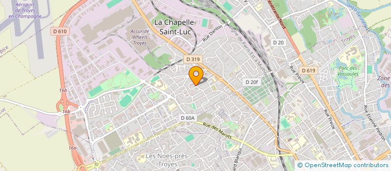 localisation de l'entreprise PRESTIGE COIFFURE SARL à LA CHAPELLE-SAINT-LUC
