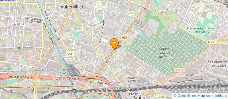localisation de l'entreprise PRESTIGE DECO à AUBERVILLIERS