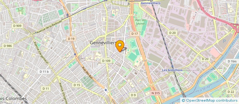 localisation de l'entreprise PRESTIGE RAPID TRAVEL à GENNEVILLIERS