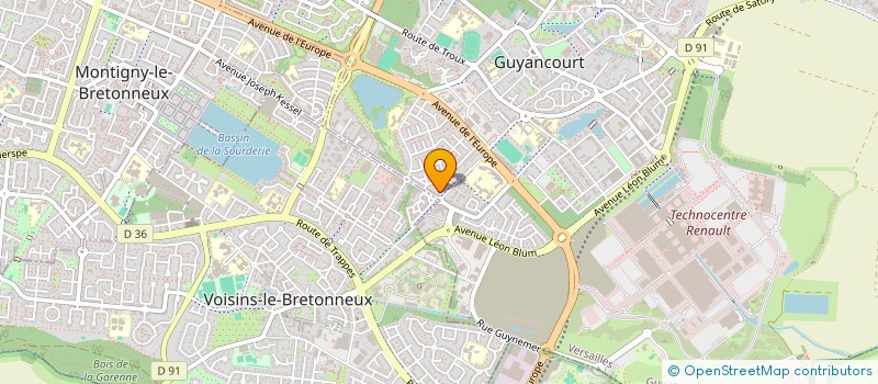 localisation de l'entreprise PRESTIGE TRANSPORT  GUYANCOURT