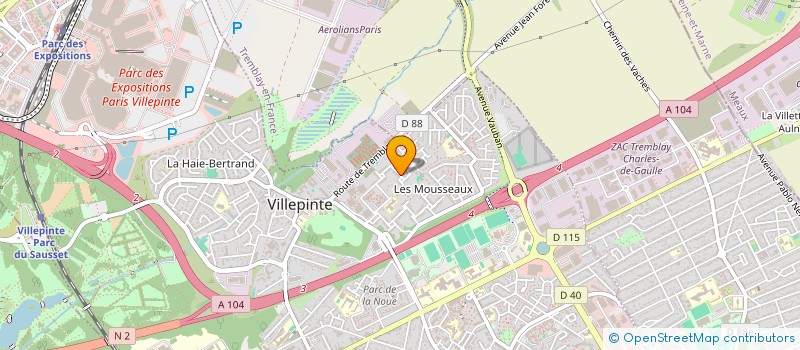 localisation de l'entreprise PRESTIGE TRANSPORT SERVICE  VILLEPINTE