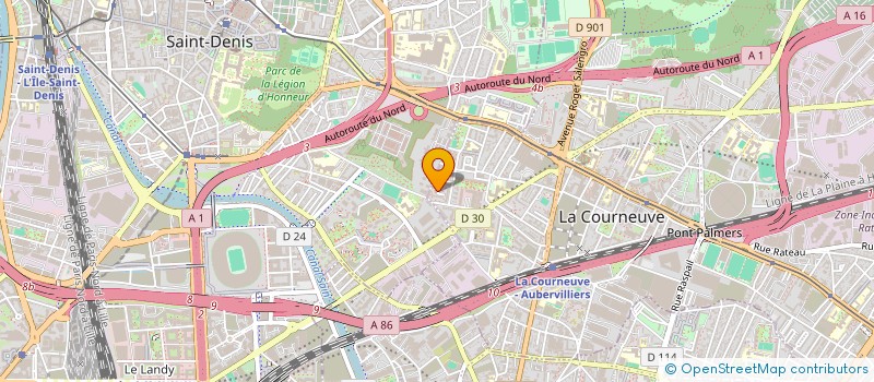 localisation de l'entreprise PRESTIGE- ZAD à LA COURNEUVE