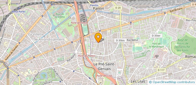 localisation de l'entreprise PRESTIJ'MOD  PANTIN