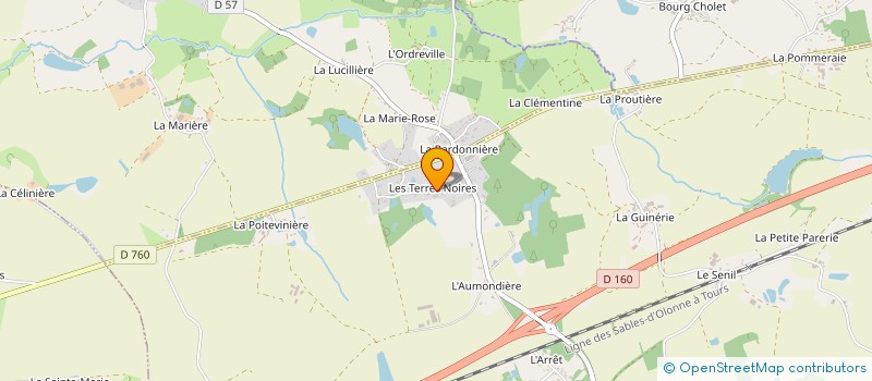 localisation de l'entreprise PRESTILOC  SAINTE-FLAIVE-DES-LOUPS