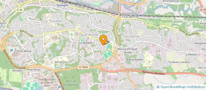 localisation de l'entreprise PRESTO CONCEPT  QUIMPER