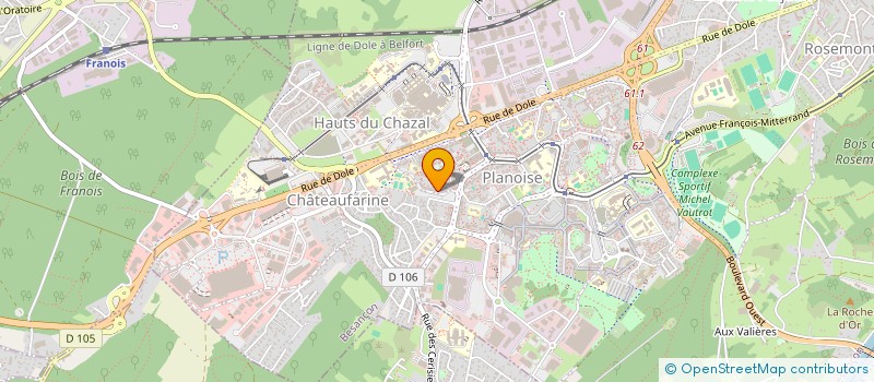 localisation de l'entreprise PRET A PORTER HOMME. COM à BESANCON