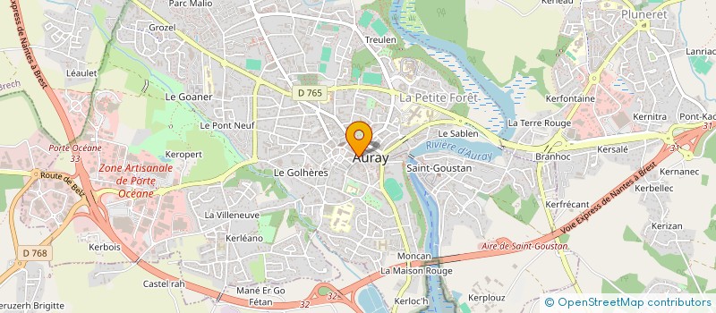 localisation de l'entreprise PRET A PORTER NNY à AURAY