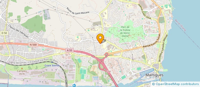 localisation de l'entreprise PRET A TOURNER (P.A.T.) à MARTIGUES