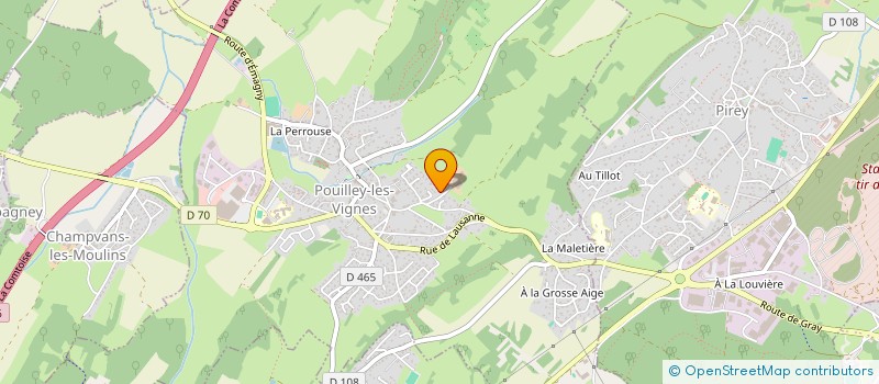 localisation de l'entreprise PRETET  POUILLEY-LES-VIGNES